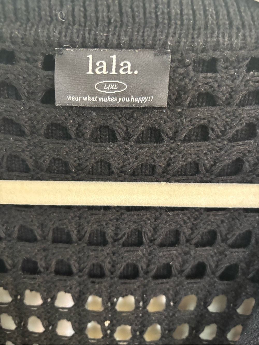 DRESSED IN LaLa Be Bold Oversized Black Knit Dress - Picture 8 of 13